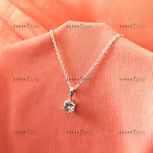 Load image into Gallery viewer, Individually Hand-crafted Moissanite Gemstone Silver Pendant with Silver Necklace.