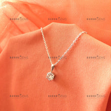 Load image into Gallery viewer, Individually Hand-crafted Moissanite Gemstone Silver Pendant with Silver Necklace.