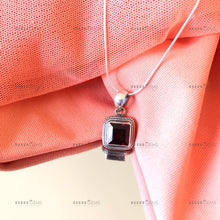 Load image into Gallery viewer, Individually Hand-crafted Silver Garnet Gemstone Pendant Necklace.