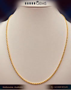 Gold Twist Rope Chain