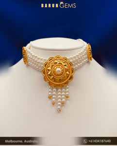 Pearl Choker (with fringe)