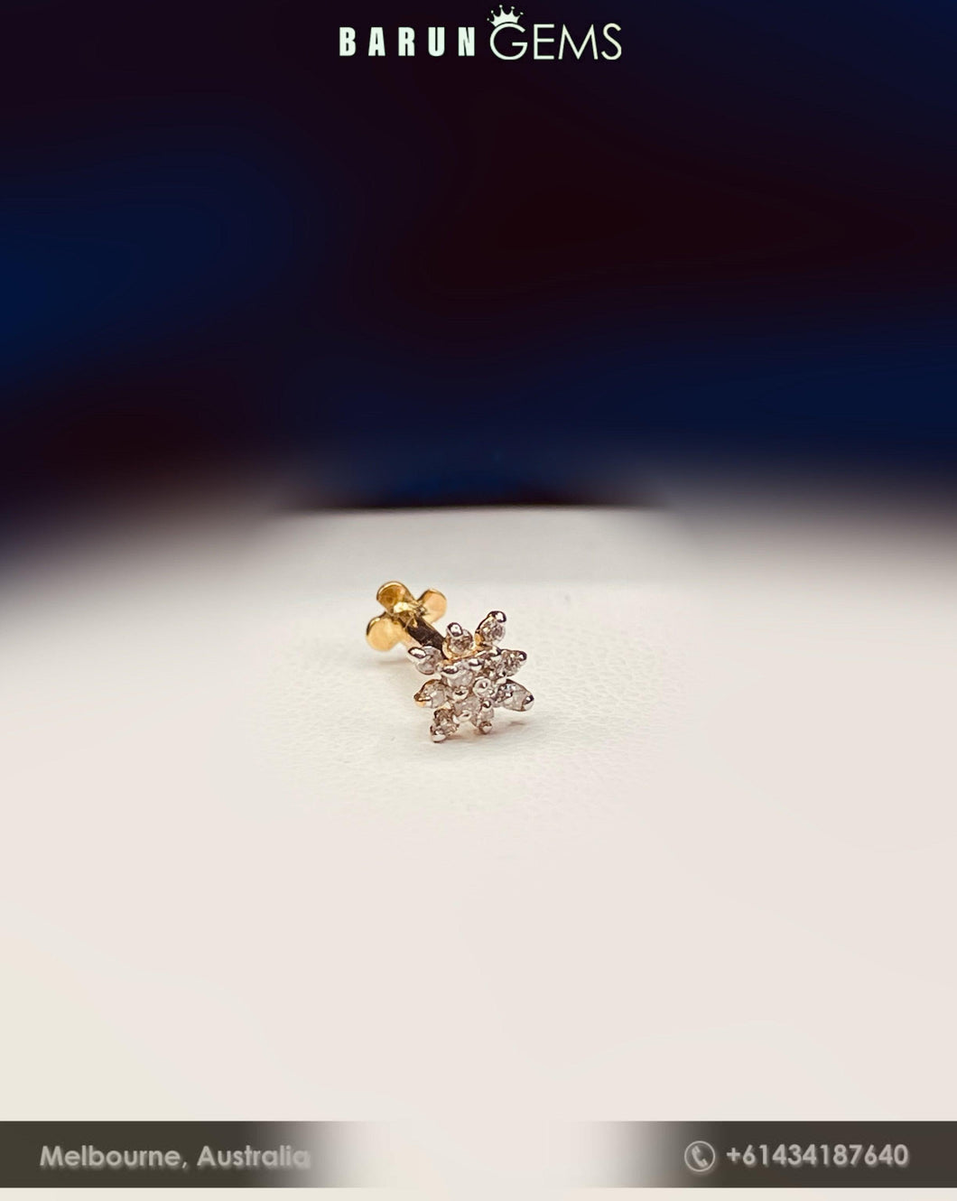 14K Diamond Nose Pin