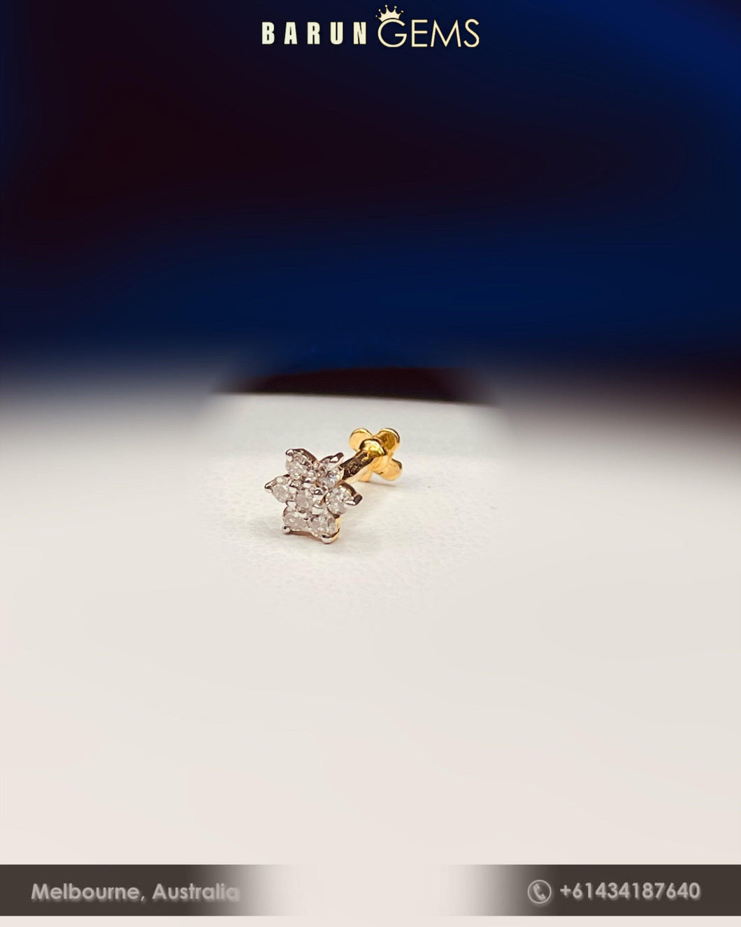 14K Diamond Nose Pin