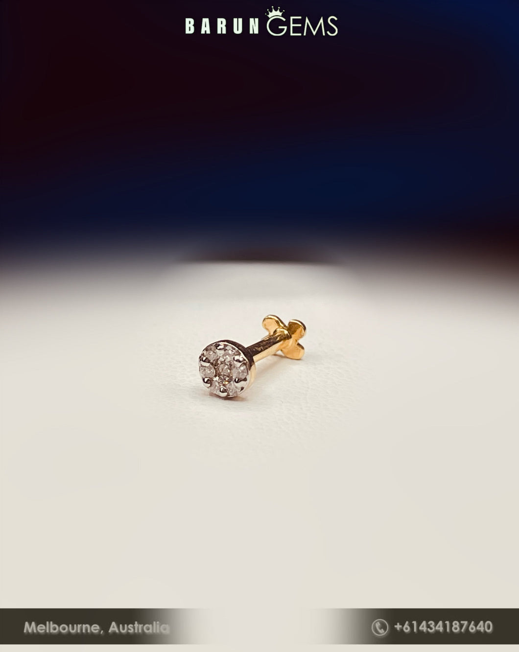 14K Diamond Nose Pin