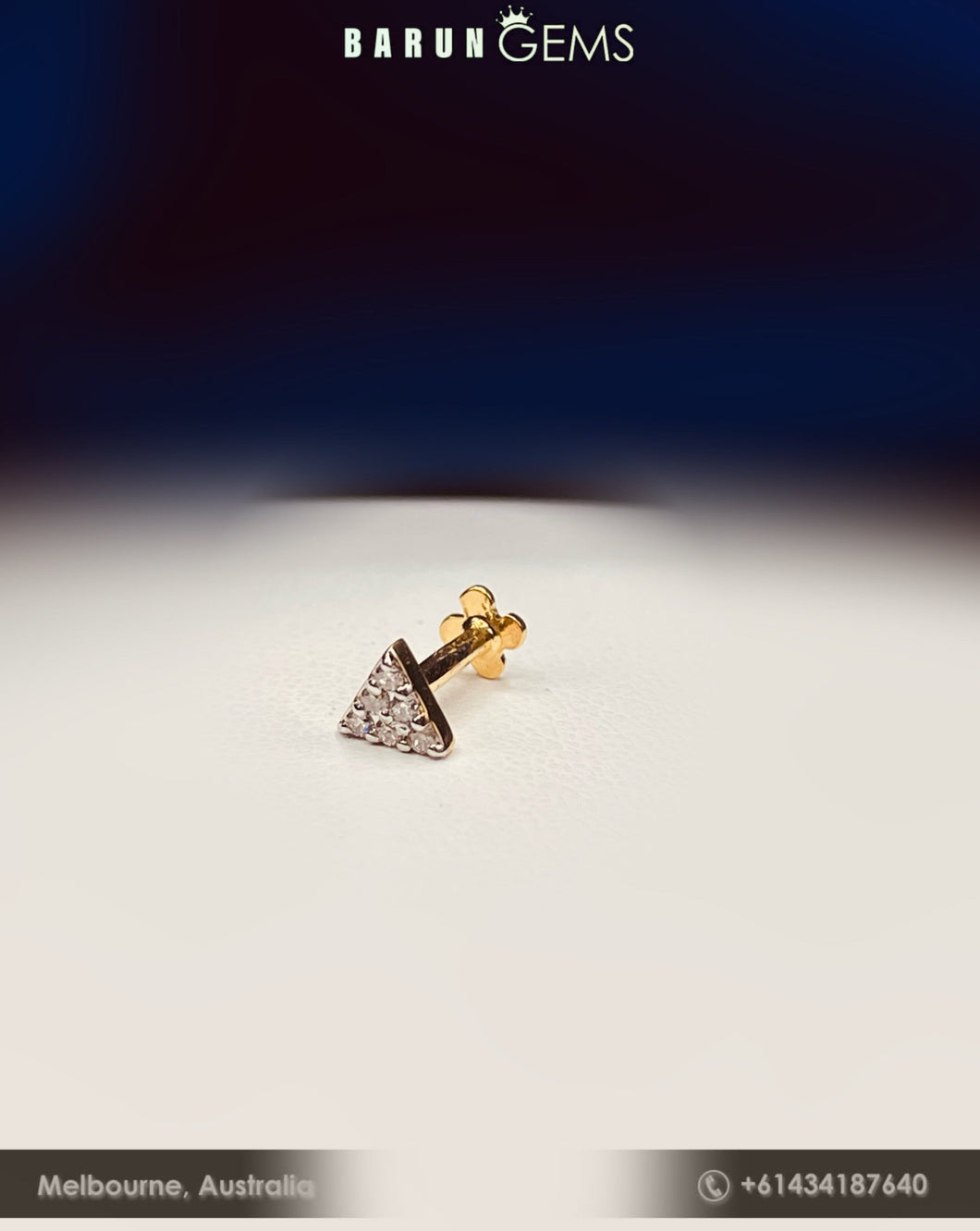 Triangle diamond nose pin new arrivals