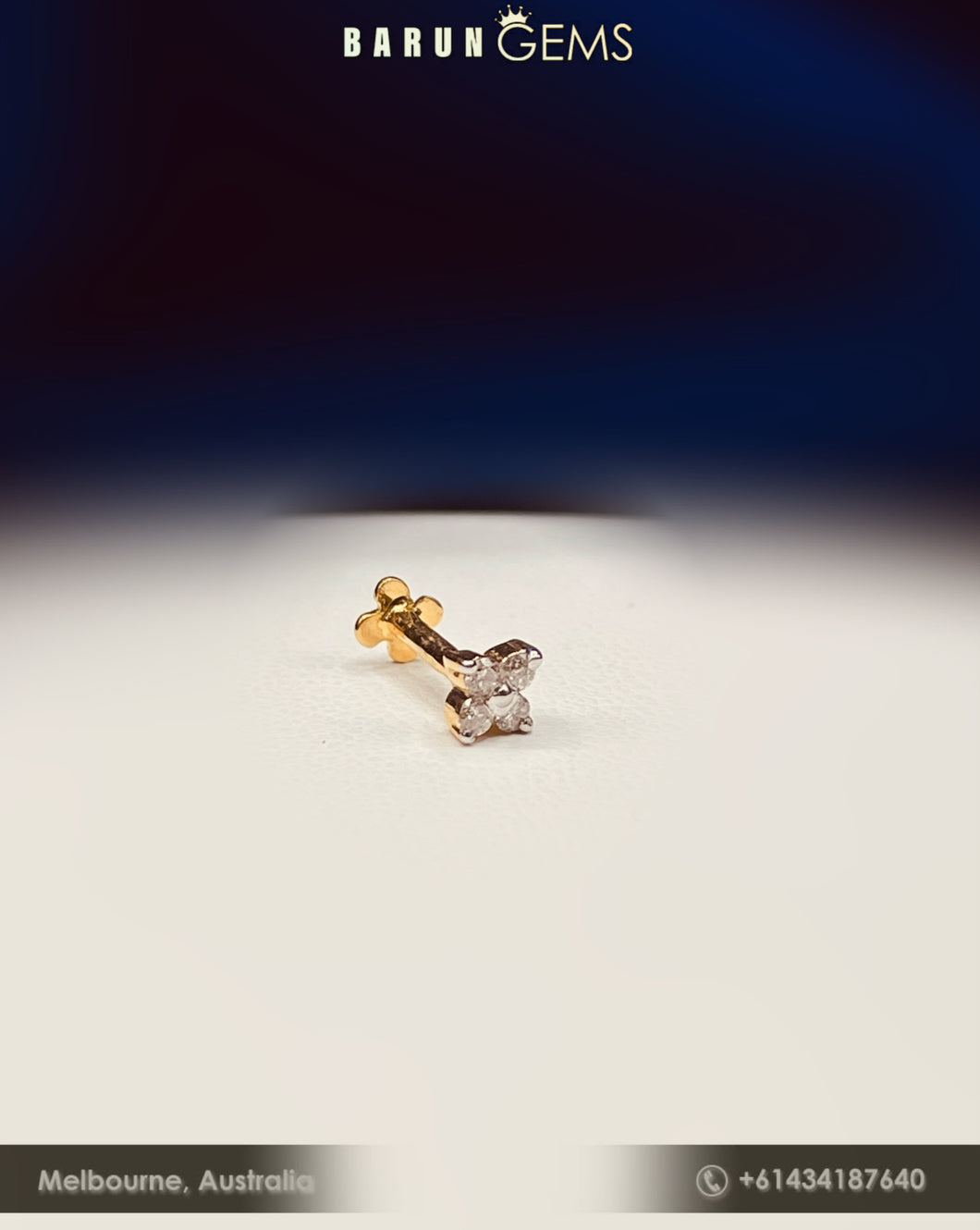 14K Diamond Nose Pin