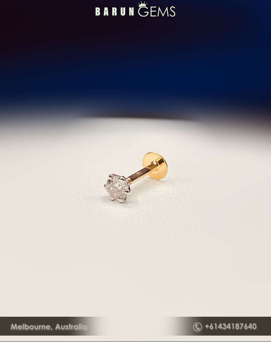 14K Diamond Nose Pin