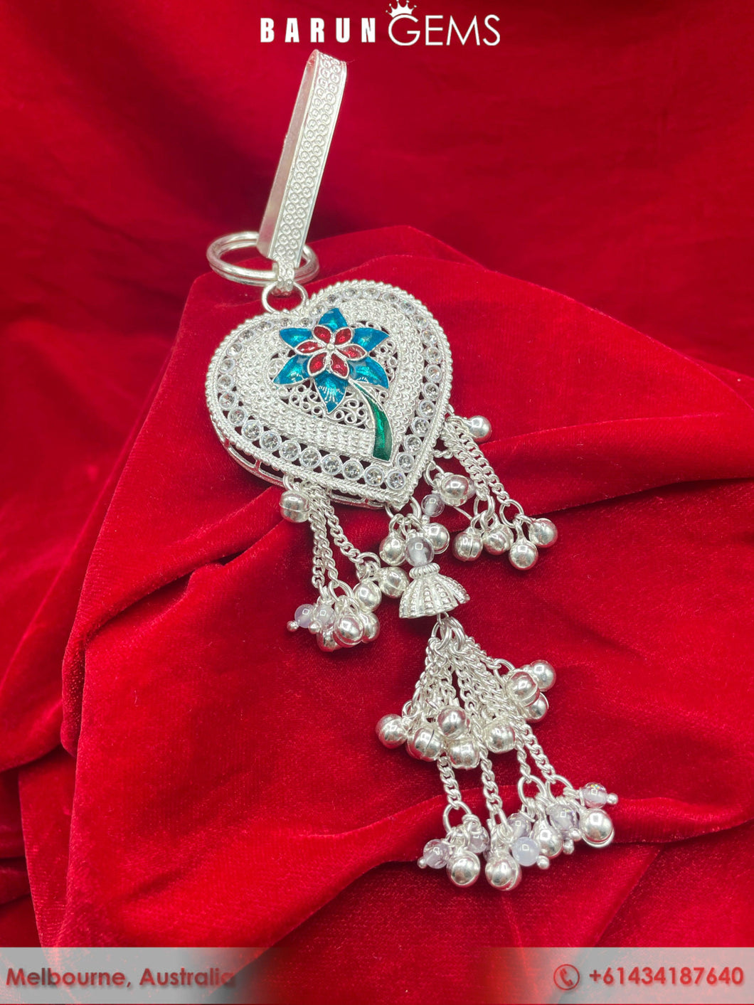 Silver Color Key Ring Silver Key Ring – Barun Gems