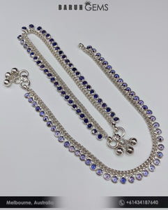 Purple Stone Beads Anklets
