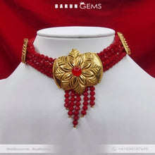 Load image into Gallery viewer, Red Choker (with fringe)
