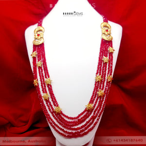 Red Crystal Beads Haar