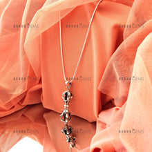 Load image into Gallery viewer, Individually Hand-crafted Silver Vajra pendant with Silver Necklace.
