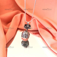 Load image into Gallery viewer, Individually Hand-crafted Silver Crystal Ball &amp; Labradorite Atop Pendant on Silver Necklace.
