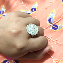 Load image into Gallery viewer, Adjustable Silver Coin Ring
