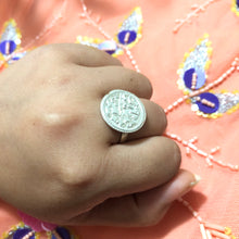Load image into Gallery viewer, Adjustable Silver Coin Ring
