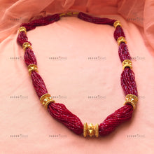 Load image into Gallery viewer, Traditionally Hand-crafted 24k Gold Naugedi in Classic Red Potey Design.
