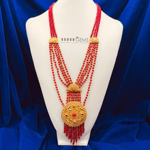 Load image into Gallery viewer, Red Crystal beads Haar
