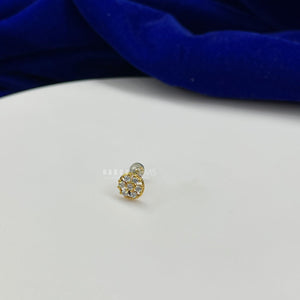 8K Circle Petals Nose Pin