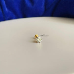 14K Diamond Nose Pin