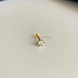 14K Diamond Nose Pin