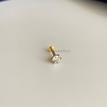 Load image into Gallery viewer, 14K Diamond Nose Pin
