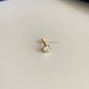 14K Diamond Nose Pin