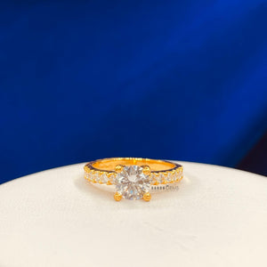 Gold Solitaire Ring