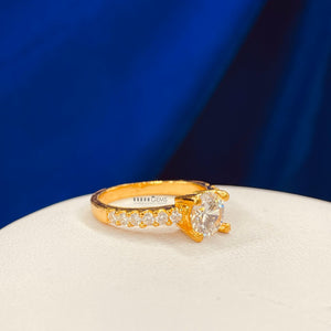 Gold Solitaire Ring