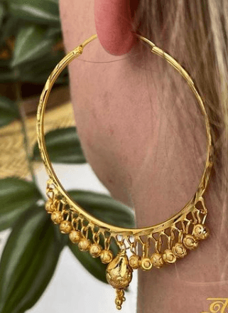 Gold best sale pinjada jhumka